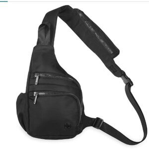 GAIAM FESTIVAL SLING BAG  MINI BACKPACK BLACK  ONE STRAP YOGA GYM TRAVEL UNISEX